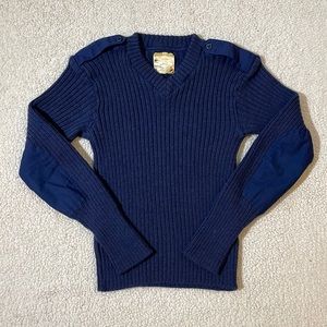 Vintage 80s Brigade Quartermasters “Woolly Pully” 100% Wool Knitted Sweater